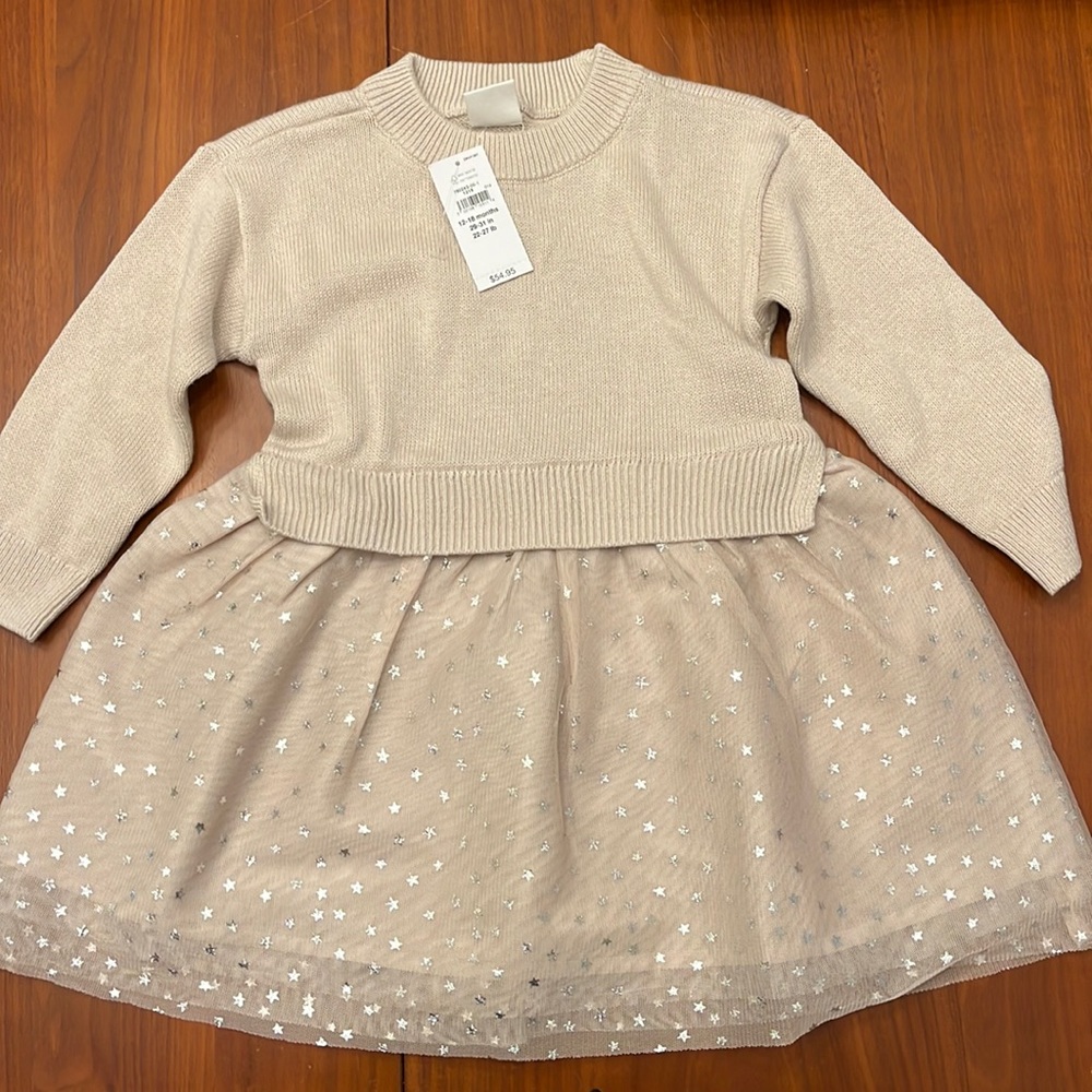 NWT gap kids sweater and tulle dress